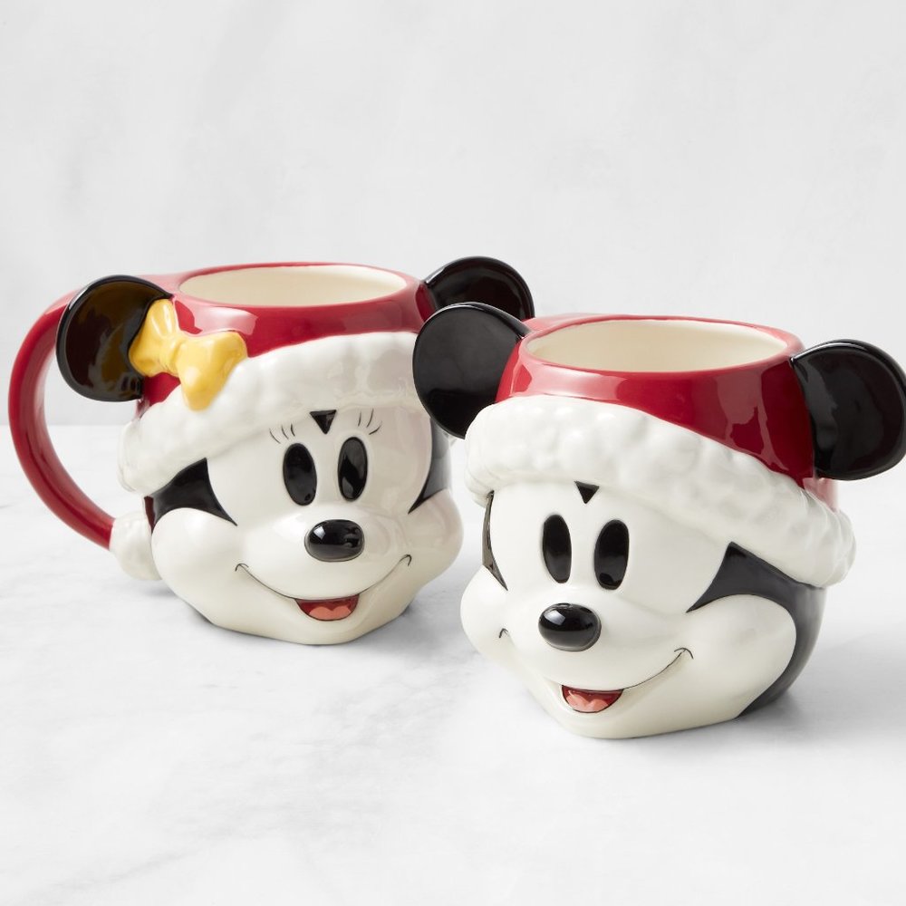 NEW RARE Williams Sonoma Disney Mickey and Minnie Mouse Figural Christma…